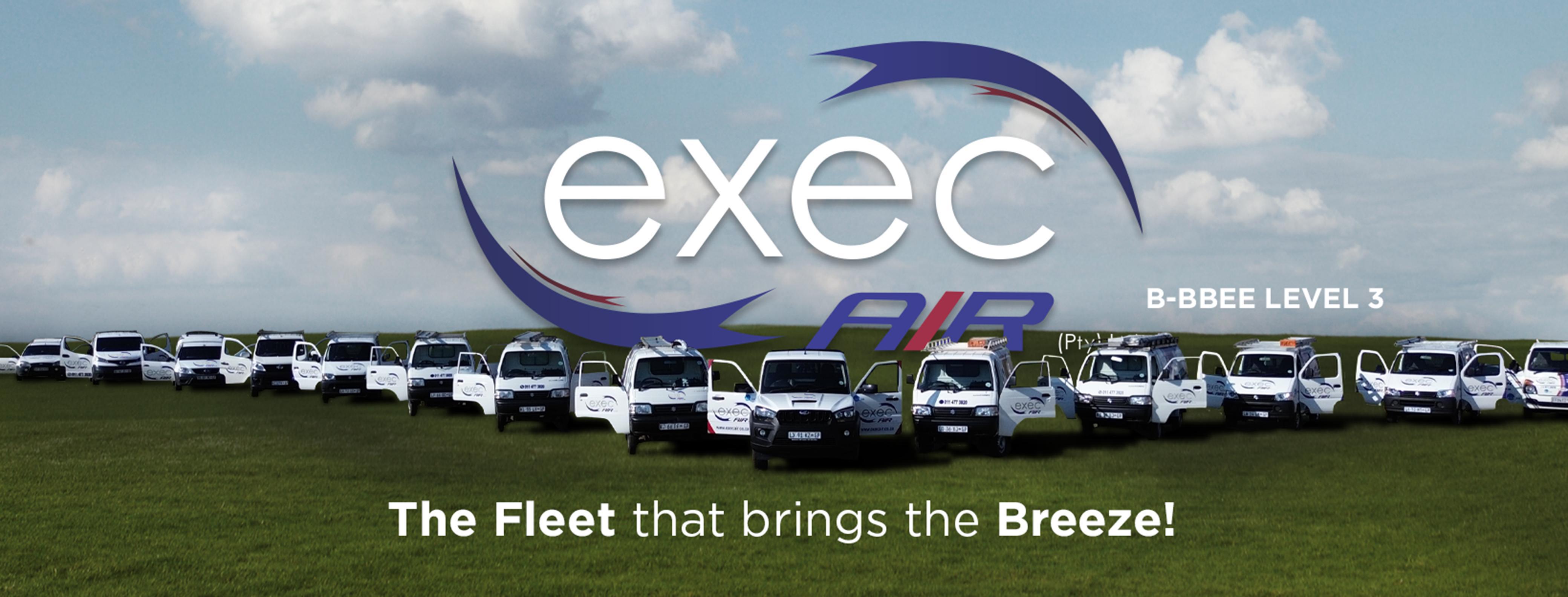 Exec-Air industrial HVAC installation team and fleet